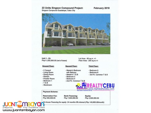 6BR/2TB TOWNHOUSE AT ANDRES ABELLANA, GUADALUPE CEBU CITY