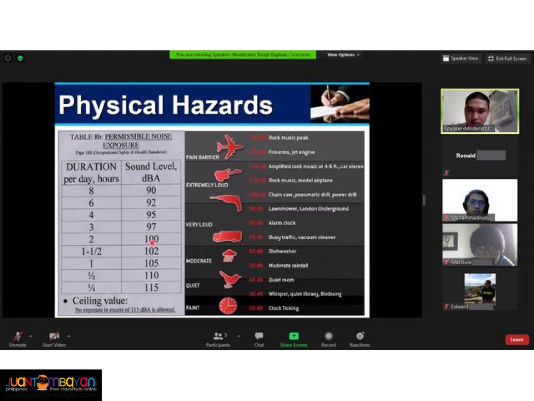 LCM Training Online Safety Officer 3 Training DOLE SO3 Training