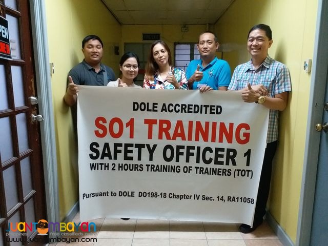 SO1 BOSH Training Training Safety Officer 1 DOLE Training Face To Face