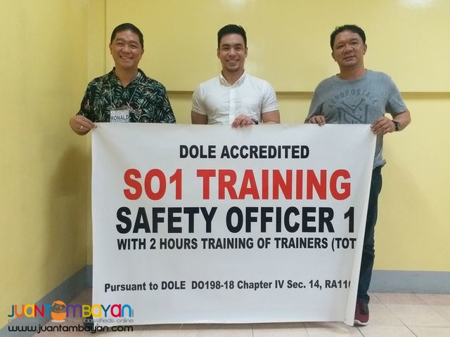 SO1 BOSH Training Training Safety Officer 1 DOLE Training Face To Face