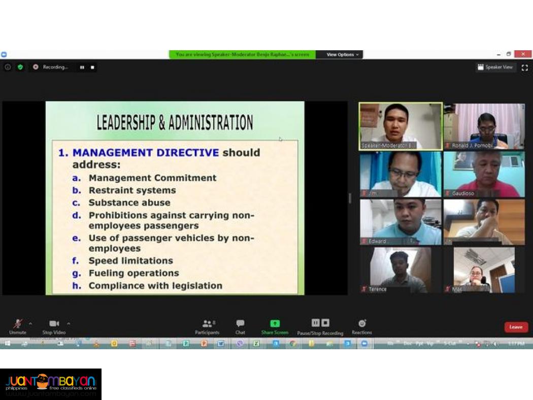 SO3 Safety Officer 3 Training DOLE Accredited LCM Training Online