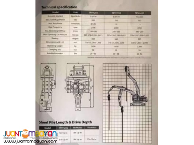 VIBRO HAMMER FOR SALE - BRAND NEW