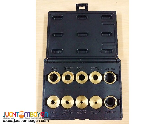 Powertec 71051 Brass Router Bushing Set with Case