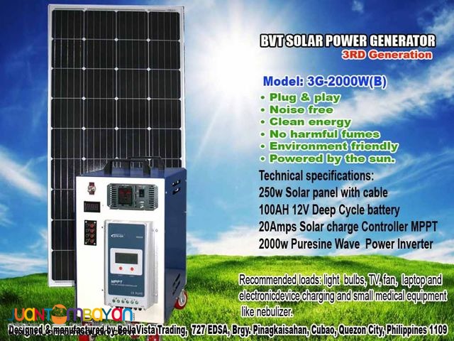 3G-3000W BVT Custom Design Solar Generator
