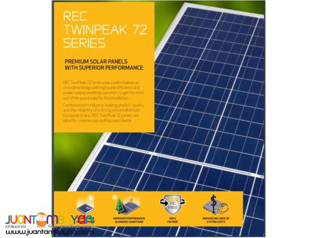 350W REC Twin Peak Solar Panel Multicrystalline