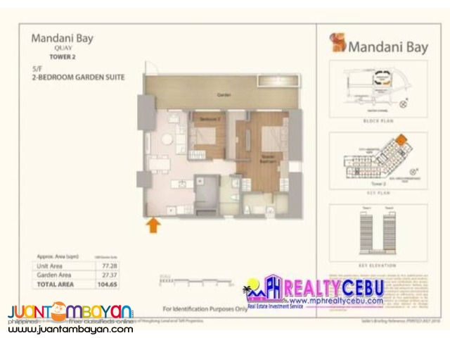 126m² 2 Bedroom Garden Suite at Mandani Bay Quay Mandaue