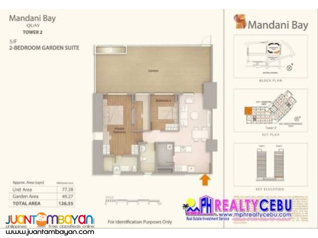126m² 2 Bedroom Garden Suite at Mandani Bay Quay Mandaue