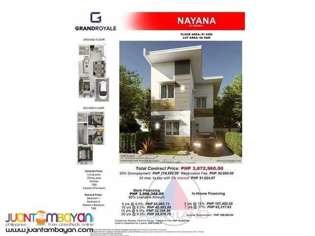 FOR SALE GR-NAYANA IN GRAND ROYALE - ASIAN LAND MALOLOS BULACAN