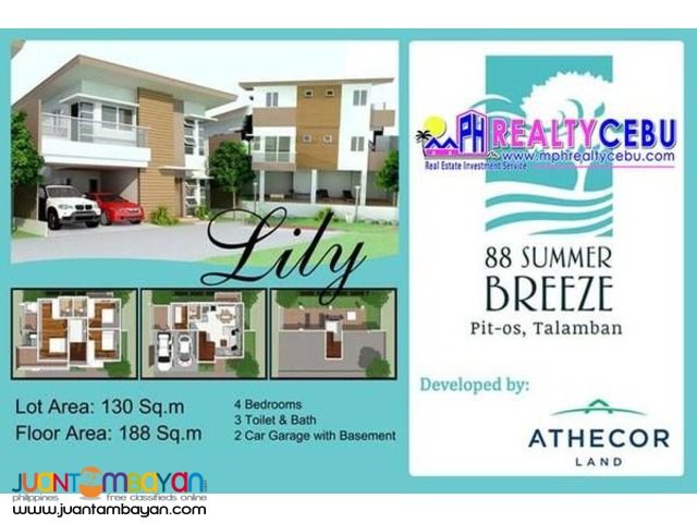 4 Bedroom House in 88 Summer Breeze Talamban Cebu City(Lily)