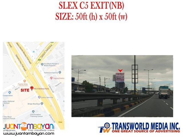 SLEX C5 EXIT NB BILLBOARD SITE FOR LEASE