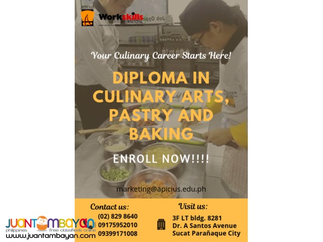 Diploma in Culinary Arts, Pastry and Baking