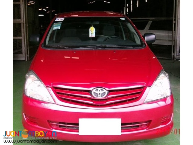 TOYOTA INNOVA RED FOR RENT A CAR