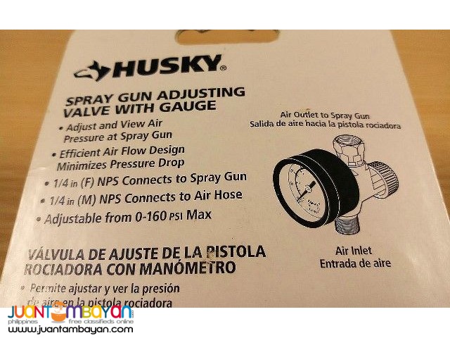 Husky 192 554 Spray Gun Adjusting Valve with Gauge