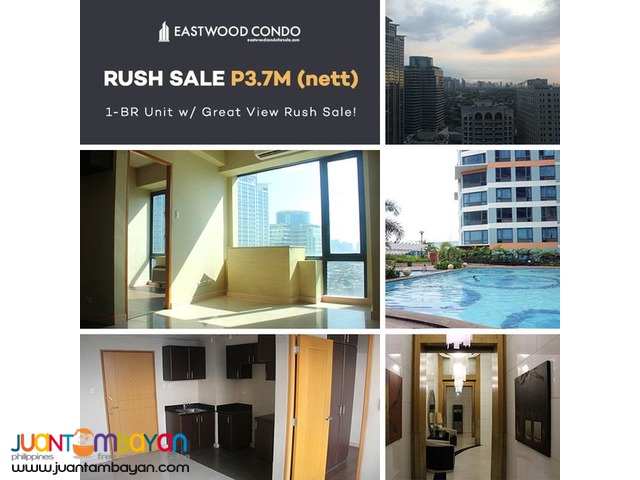 Eastwood 1-Bedroom Condo w/ Nice View Rush Sale! P3.7M (Nett)