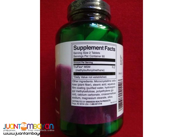 Swanson MSM 1500mg 120 Tablets