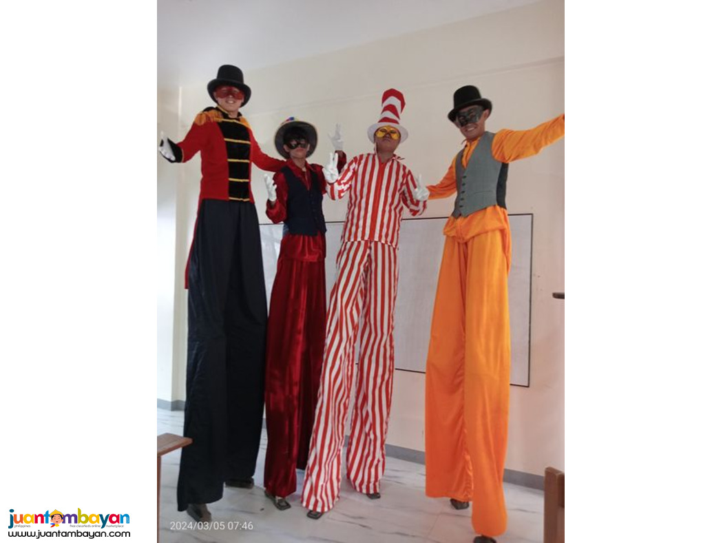 Stilt walker for school event