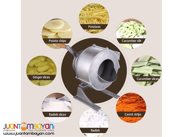 Hand potato chips cutting