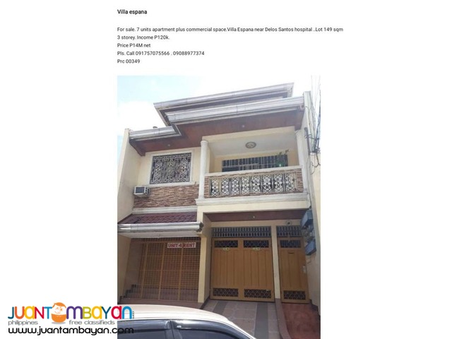Apartment With Commercial Space near Delos Santos Med St. Lukes