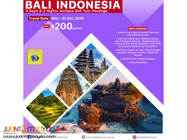 4d3n Antique Bali Tour Package