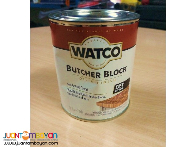 Watco 241758 Butcher Block Oil & Finish, Clear 16 oz