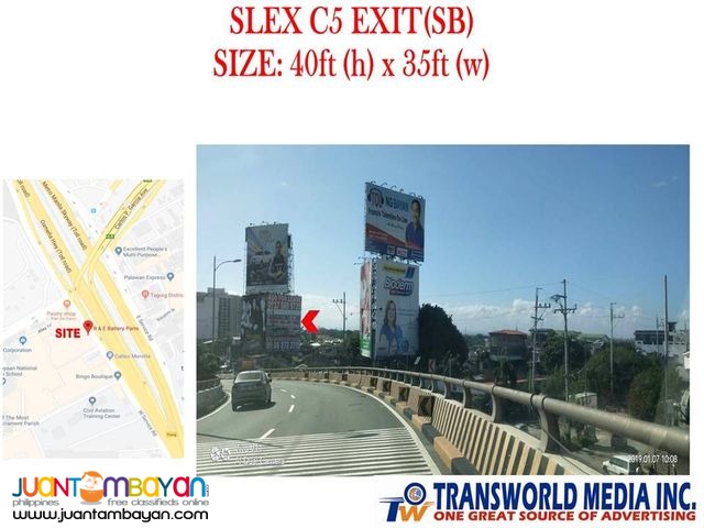 SLEX C5 EXIT  BILLBOARD SITE FOR LEASE