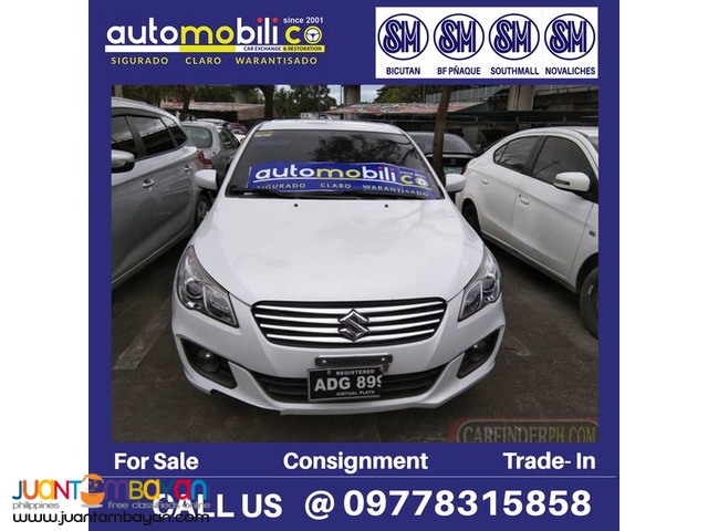 2016 Suzuki Ciaz 1.4L GL Gas A/T