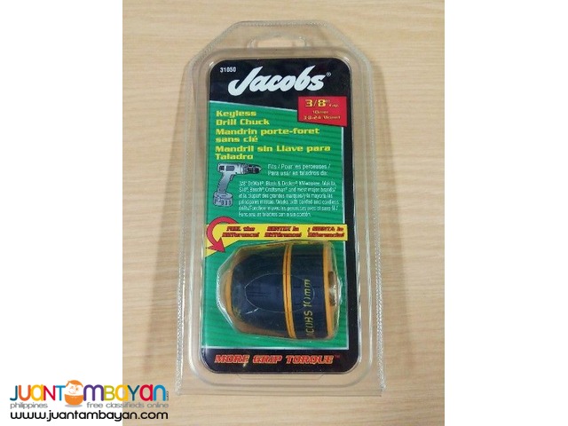 Jacobs 31050 3/8-inch x 24 Mount SoftGrip Sleeve Keyless Chuck