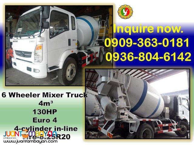 6 WHEELER MIXER TRUCK, 4 CUBIC HOMAN 6 WHEELER MIXER TRUCK, 4 CUBIC HOMAN