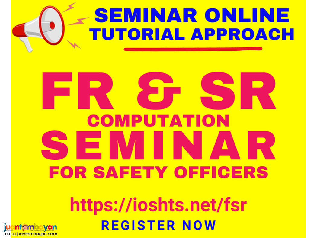 FR SR Computation Seminar for Safety Officers Online Seminar