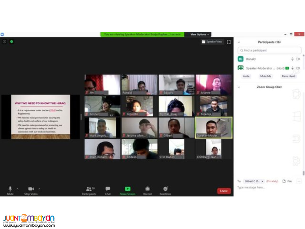FR SR Computation Seminar for Safety Officers Online Seminar