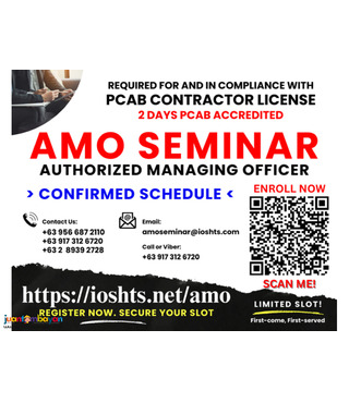 PCAB AMO Seminar for Authorized Managing Officer PCAB Accredited