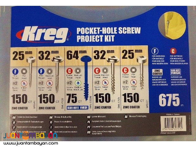 Kreg SK03-INT Pocket-Hole Screw Kit 