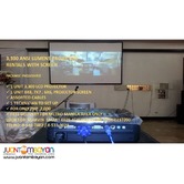  PROJECTOR RENTALS WITH SCREEN