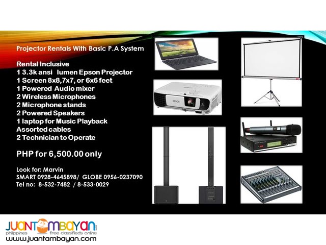 PROJECTOR WITH BASIC P.A SYSTEM