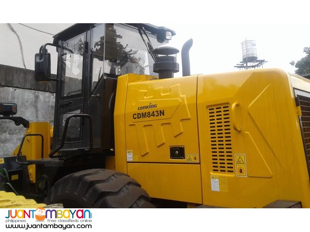 CDM843 Lonking Wheel Loader 2.3cbm Bucket Size 