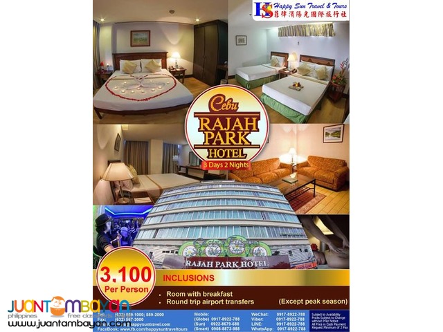 Book 3D2N Stay in Rajah Park Hotel – Cebu