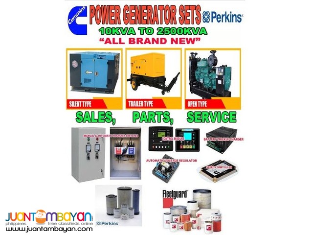Brand New 10 KVA to 2500 KVA Generator Sets