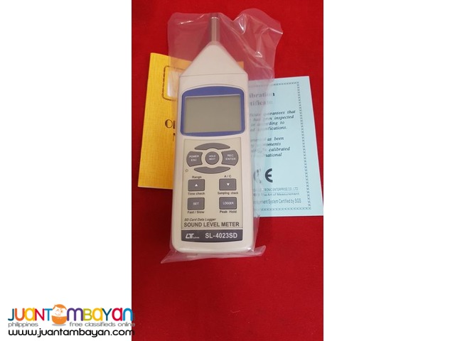 Sound Level Meter, Noise Meter, Datalogger, CLASS 2, Noise Recorder