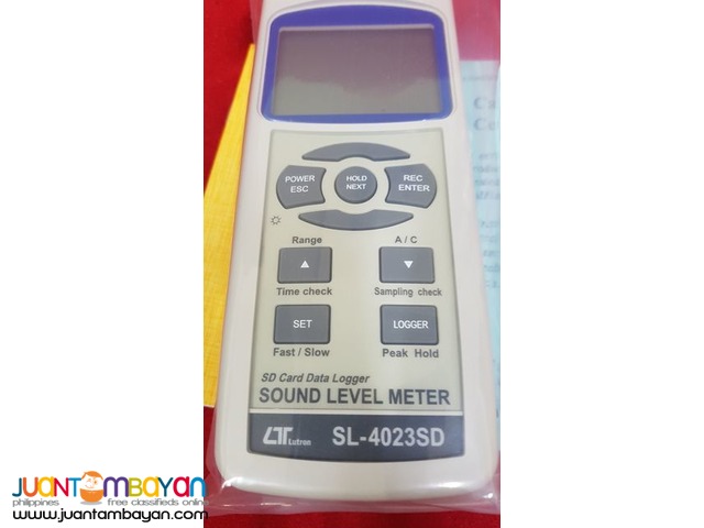 Sound Level Meter, Noise Meter, Datalogger, CLASS 2, Noise Recorder