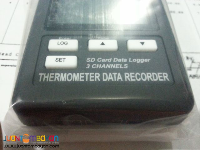 3-Channel Type-K Thermocouple Datalogger, Temperature Recorder