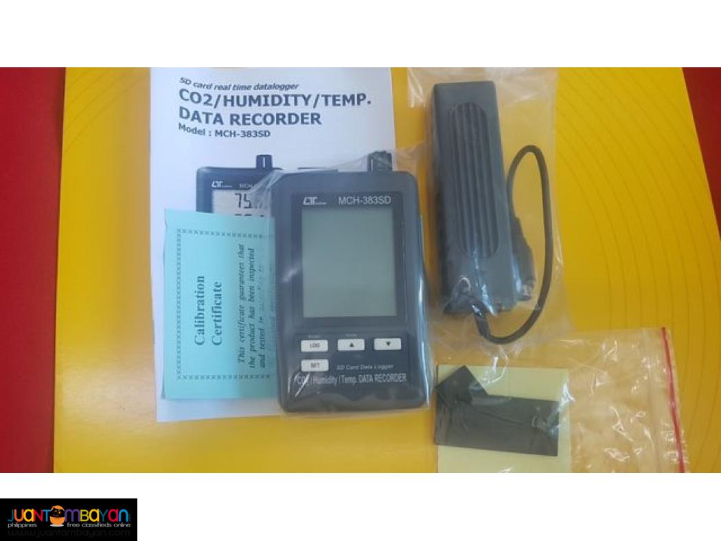 Carbon Dioxide Meter, CO2 Meter, Datalogger, Recorder, MCH-383SD
