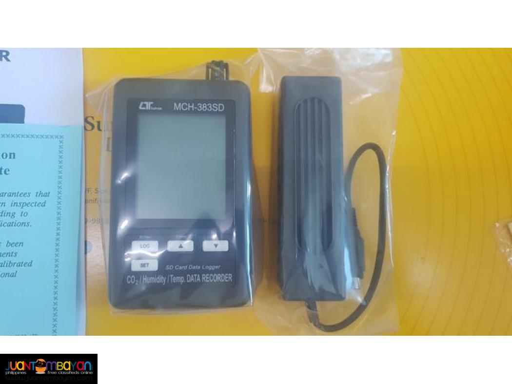 Carbon Dioxide Meter, CO2 Meter, Datalogger, Recorder, MCH-383SD
