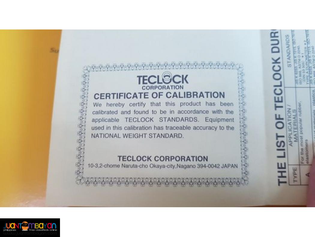 Durometer, Shore D, Rubber Hardness Tester, Teclock GS-702N