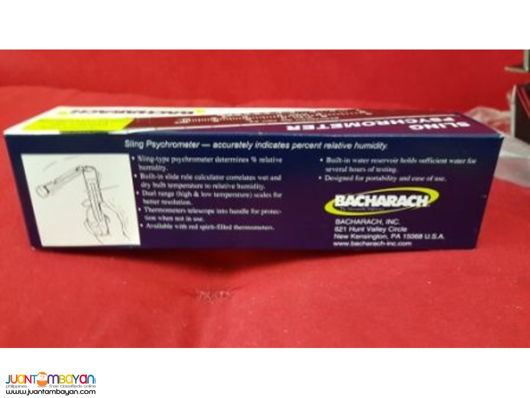 Sling Psychrometer, Whirling Psychrometer, Hygrometer, Bacharach USA 