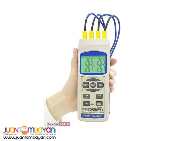 4-Channel Temperature Datalogger, Thermocouple Datalogger, PT100