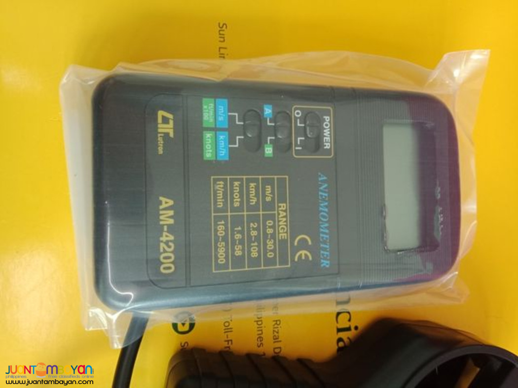 Anemometer, Vane Anemometer, Air Velocity Meter