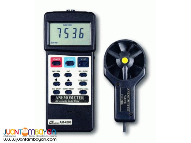 Airfow Meter, CFM Anemometer, ThermoAnemometer, Anemometer