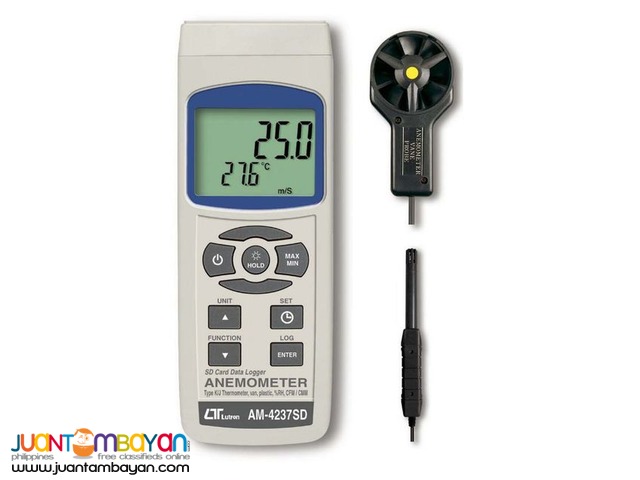 Vane Anemometer, Hygrometer, Datalogger, ThermoAnemometer
