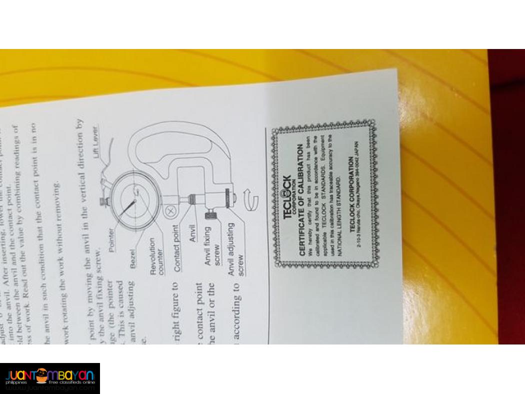 Thickness Gauge, Dial Thickness Gauge, Teclock (Japan)