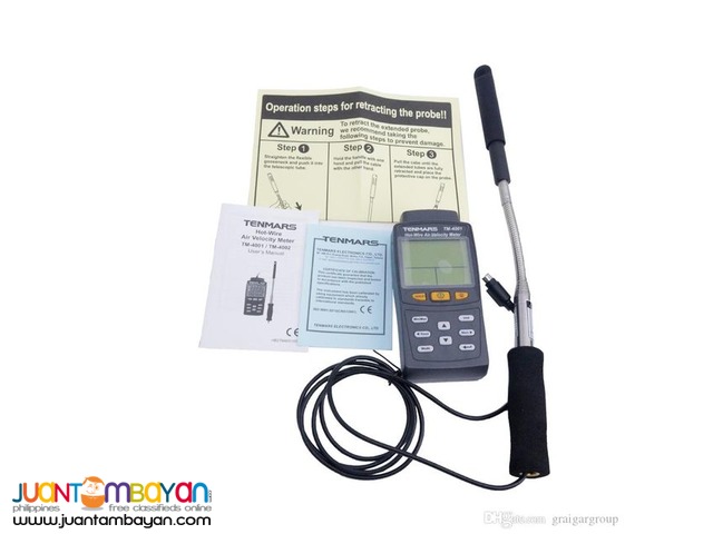 Hot Wire Anemometer, Anemometer, Air Velocity Meter, Airflow Meter